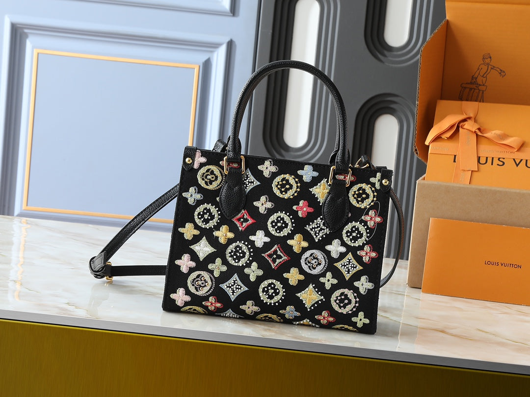 Large Color Patch Print Tote