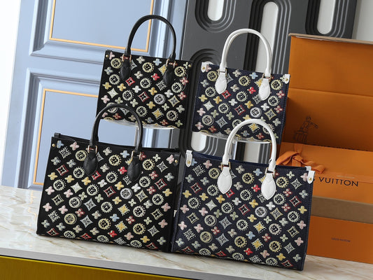 Large Color Patch Print Tote
